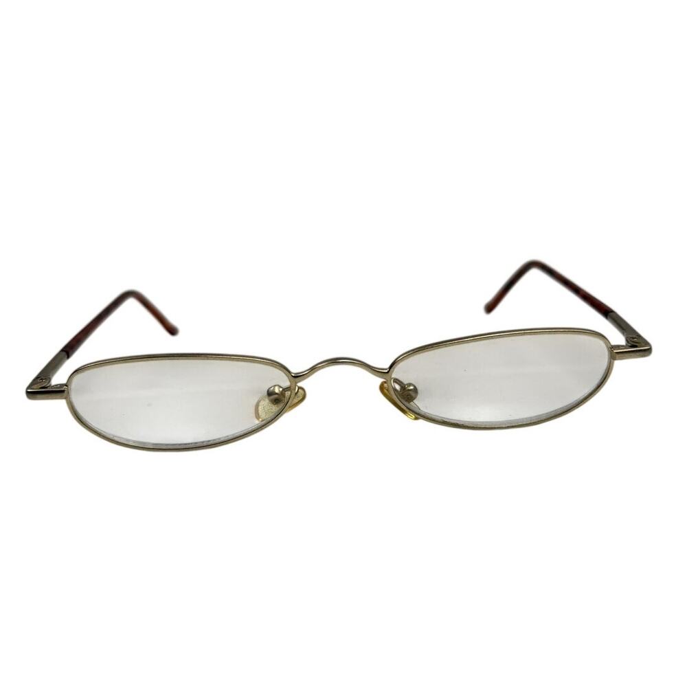 Vintage Tiny Oval Wire Frame Eyeglasses Gold Tone Costume Glasses